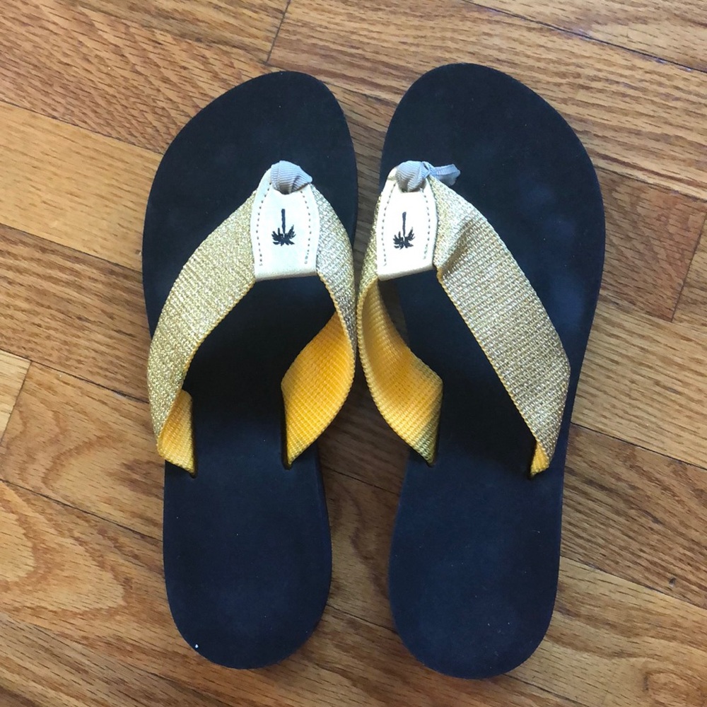 Gold Flip Flops